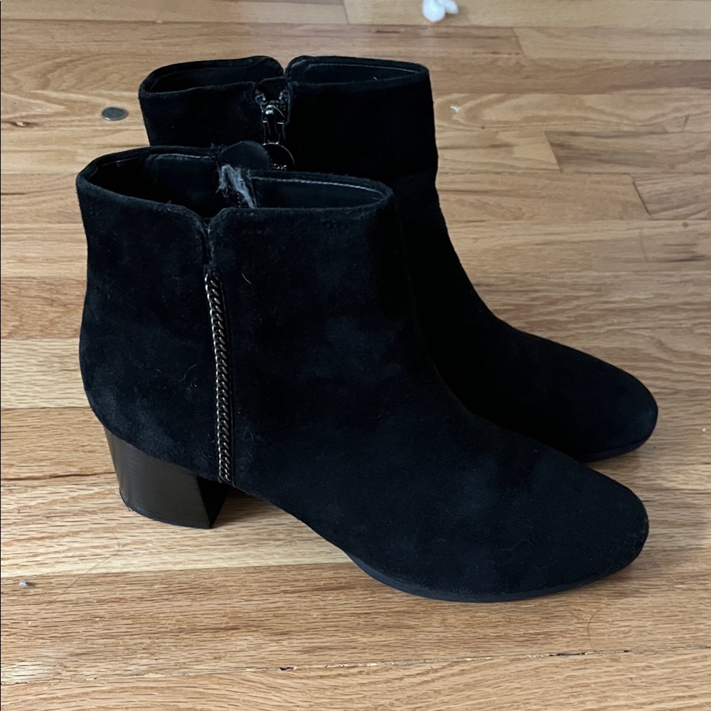 Geox Suede Black Ankle Boots
